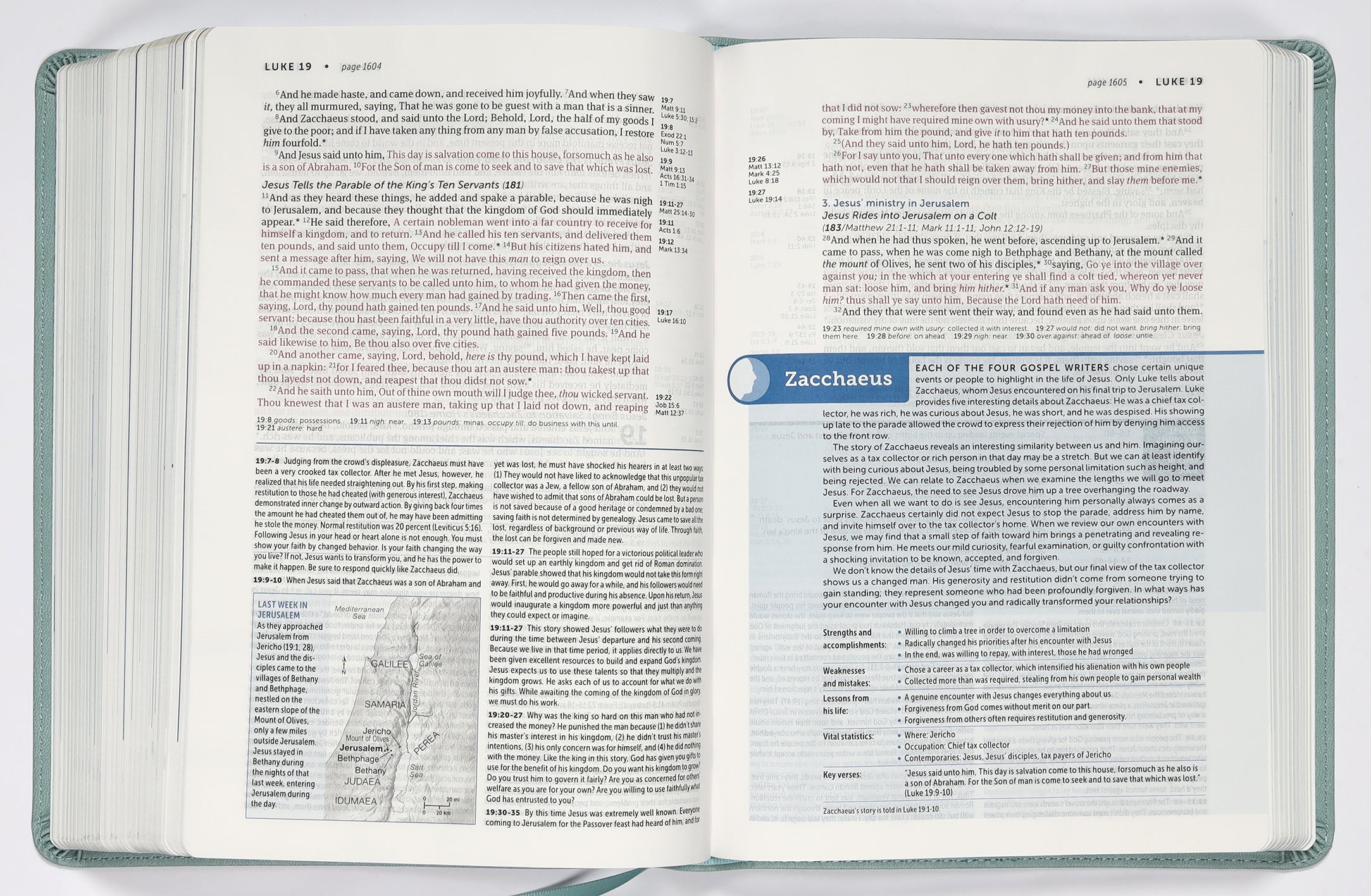 KJV Life Application Study Bible 3rd Edition Floral Frame Teal (Red Letter Edition)