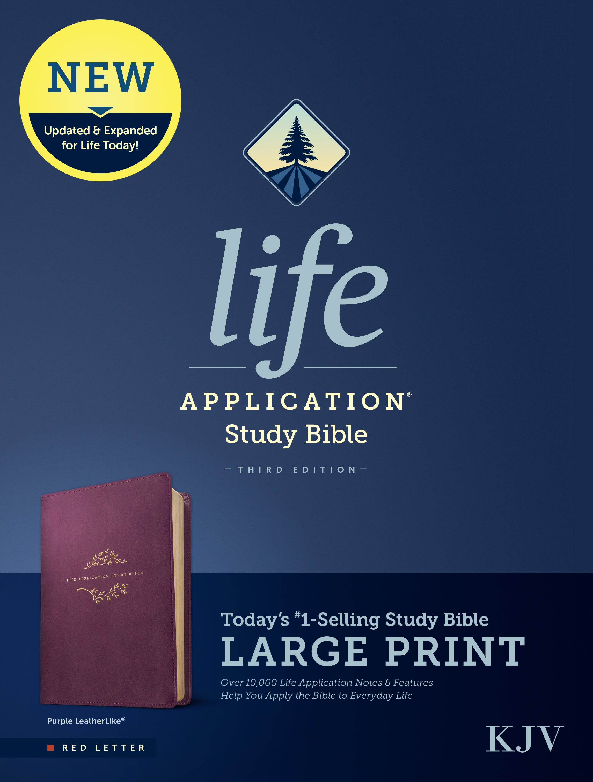 KJV Life Application Study Bible 3rd Edition Large Print Purple (Red Letter Edition)