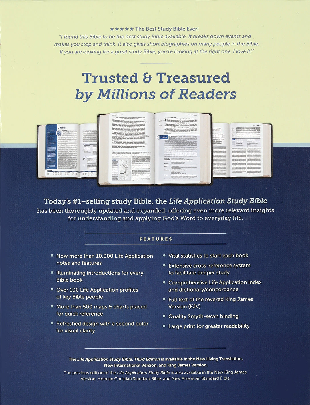 KJV Life Application Study Bible 3rd Edition Large Print Black