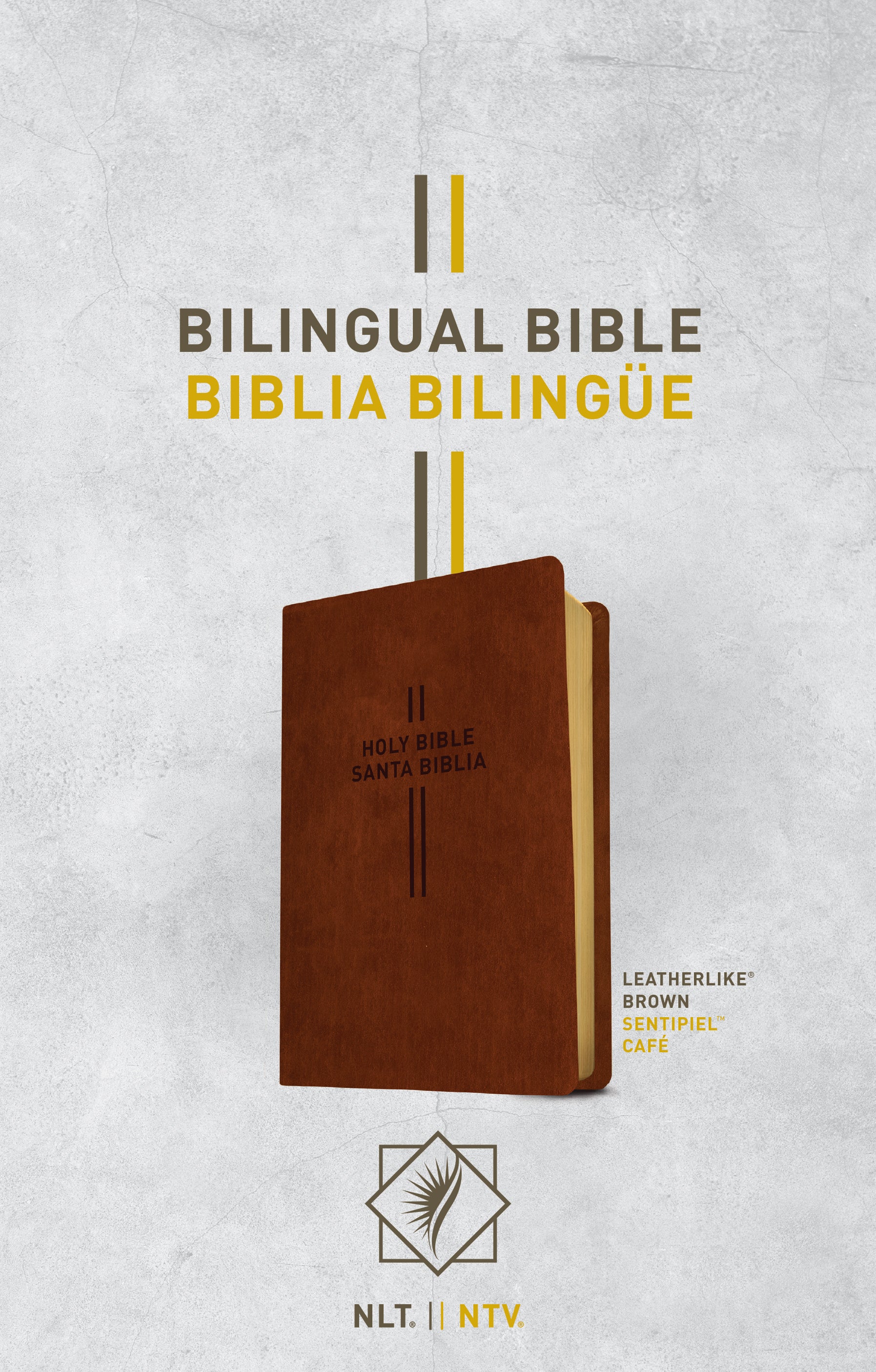 Nlt/Ntv Bilingual Bible/Biblia Bilingue Brown (Black Letter Edition)