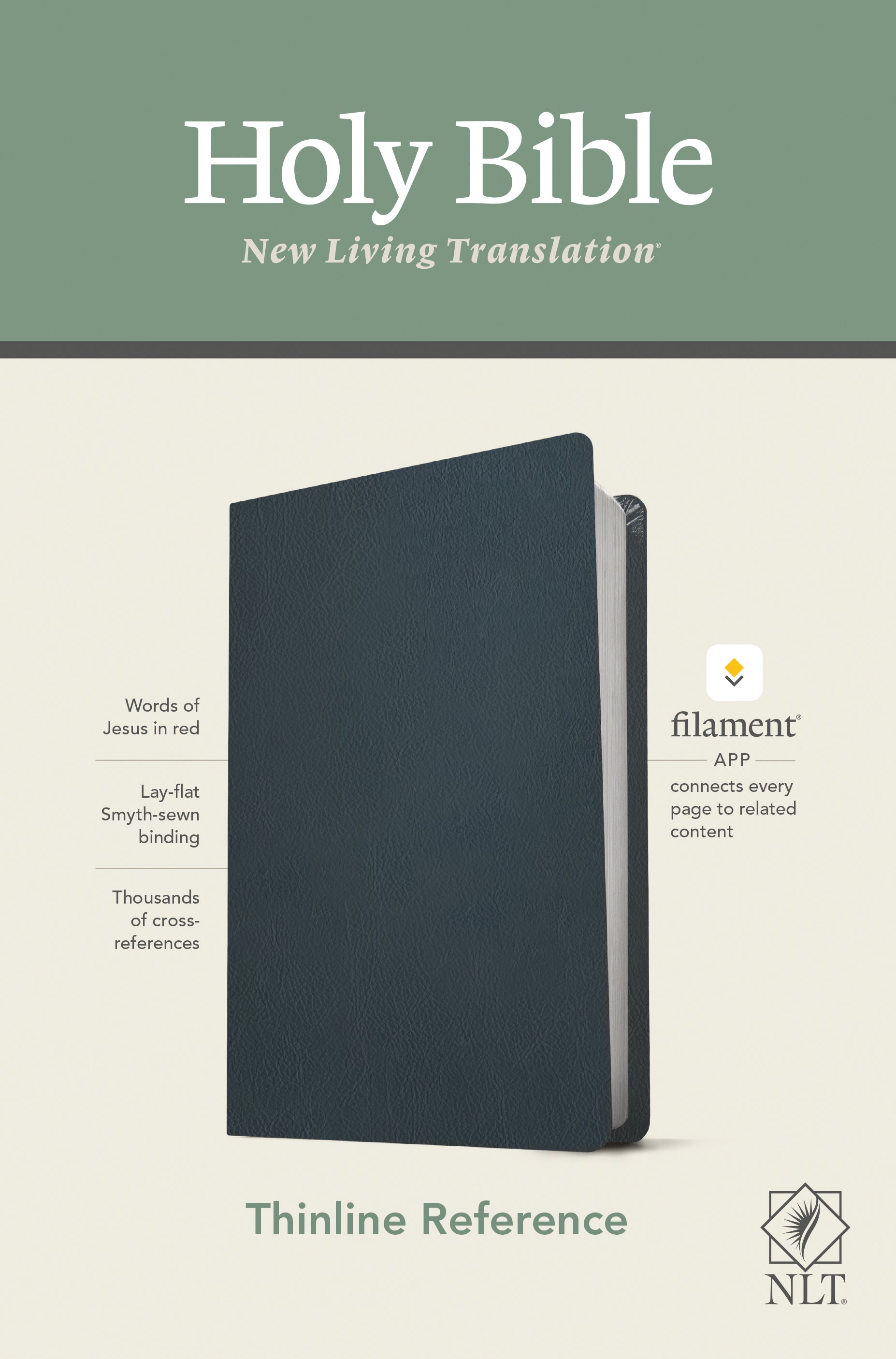 NLT Thinline Reference Bible Blue Red Letter (Filament Enabled Edition)