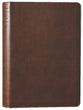 NLT Large Print Thinline Reference Bible Rustic Brown Red Letter (Filament Enabled Edition )