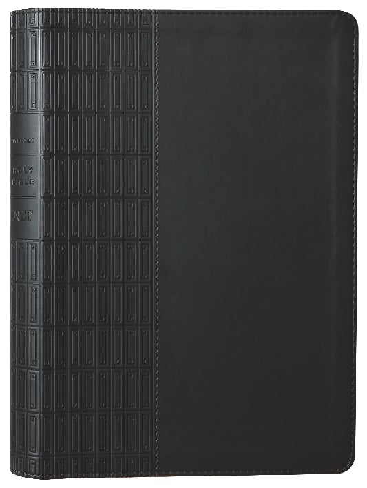 NLT Large Print Thinline Reference Bible Cross Grip Black Red Letter (Filament Enabled Edition)