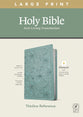 NLT Large Print Thinline Reference Bible Floral Leaf Teal Red Letter (Filament Enabled Edition)