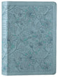 NLT Large Print Thinline Reference Bible Floral Leaf Teal Red Letter (Filament Enabled Edition)
