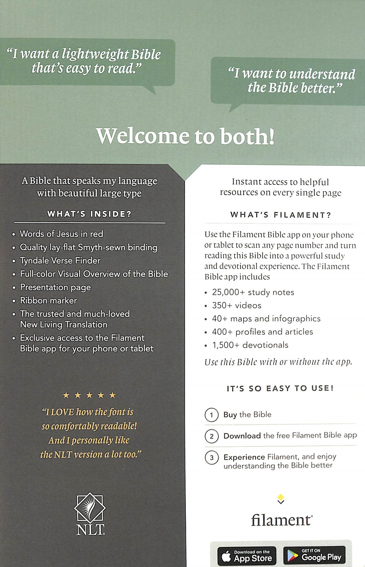 NLT Personal Size Giant Print Bible Filament Enabled Edition Floral Teal (Red Letter Edition)