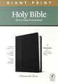 NLT Personal Size Giant Print Bible Filament Enabled Edition Black/Onyx (Red Letter Edition)