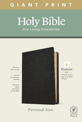 NLT Personal Size Giant Print Bible Filament Enabled Edition Black (Red Letter Edition)