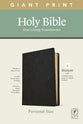 NLT Personal Size Giant Print Bible Filament Enabled Edition Black (Red Letter Edition)