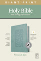 NLT Personal Size Giant Print Bible Filament Enabled Edition Indexed Floral Teal (Red Letter Edition)