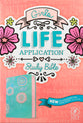 NLT Girls Life Application Study Bible Teal/Pink Flowers (Black Letter Edition)