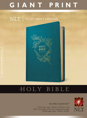 NLT Holy Bible Giant Print Teal Blue (Red Letter Edition)
