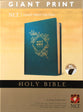 NLT Holy Bible Giant Print Teal Blue Indexed (Red Letter Edition)