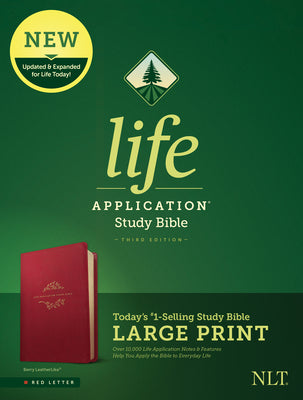 NLT Life Application Study Bible 3rd Edition Large Print Berry (Red Letter Edition)