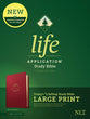 NLT Life Application Study Bible 3rd Edition Large Print Berry (Red Letter Edition)