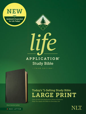 NLT Life Application Study Bible 3rd Edition Large Print Black (Red Letter Edition)