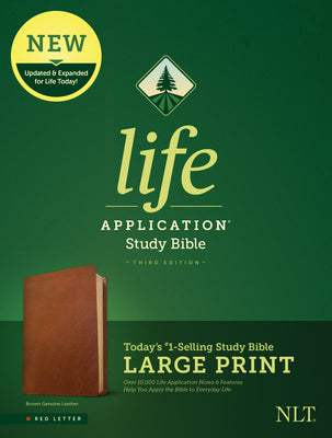 NLT Life Application Study Bible 3rd Edition Large Print Brown (Red Letter Edition)