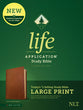 NLT Life Application Study Bible 3rd Edition Large Print Brown (Red Letter Edition)