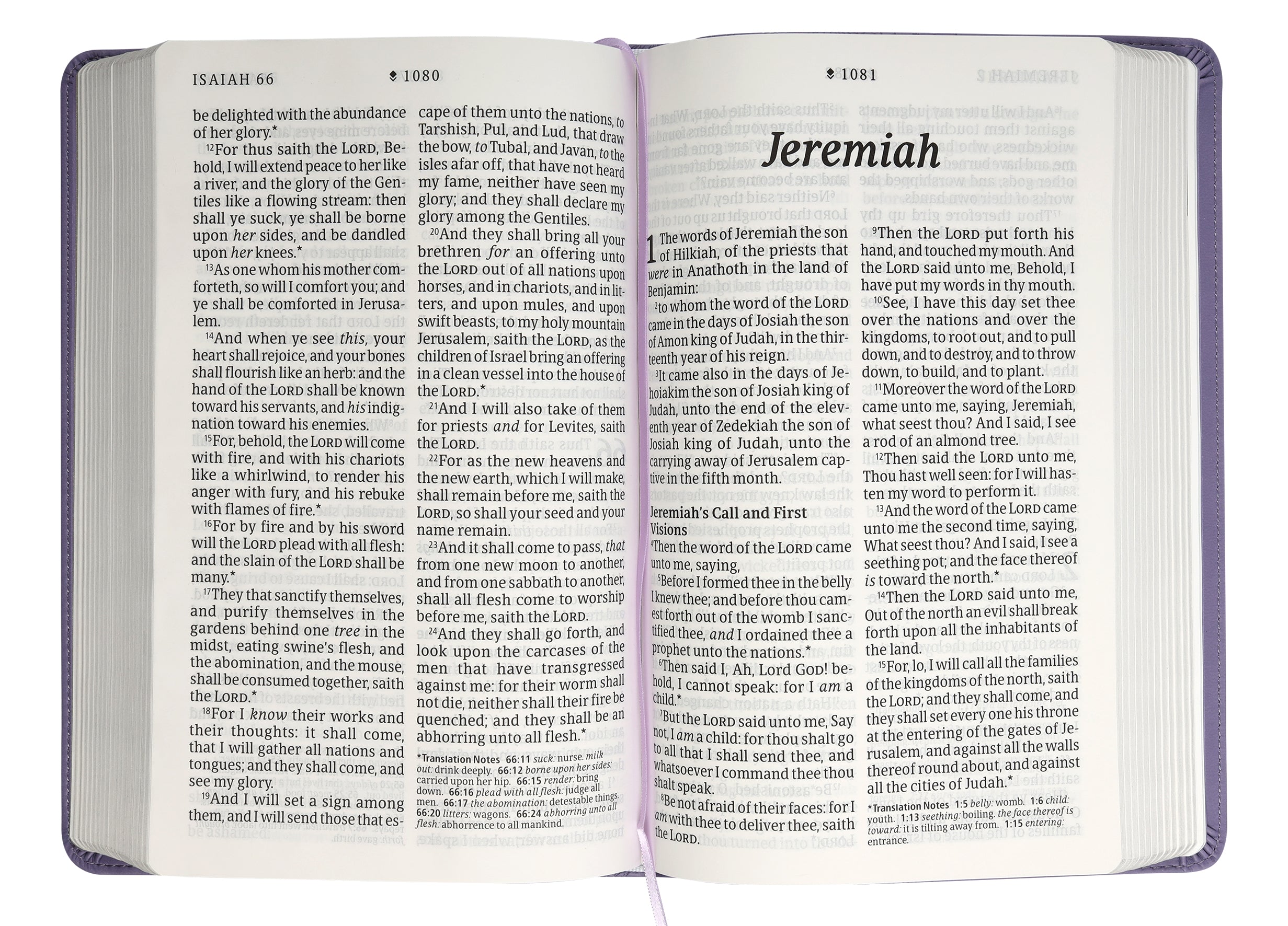 KJV Personal Size Giant Print Bible Filament Enabled Edition Peony Lavender (Red Letter Edition)