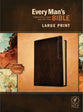 NLT Every Man's Bible Large Print Deluxe Explorer Edition Rustic Brown