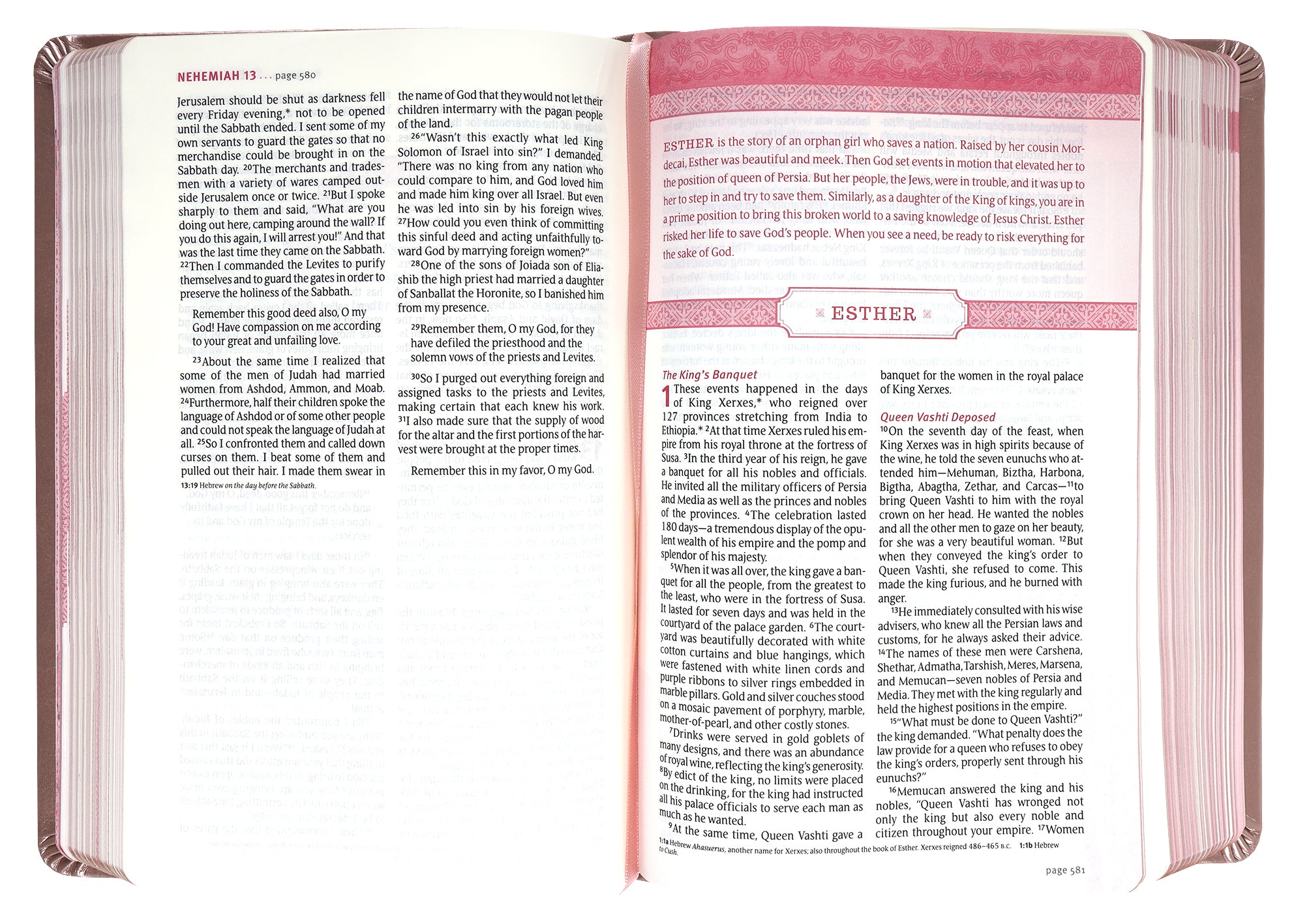 NLT Thrive Devotional Bible For Women Rose Metallic