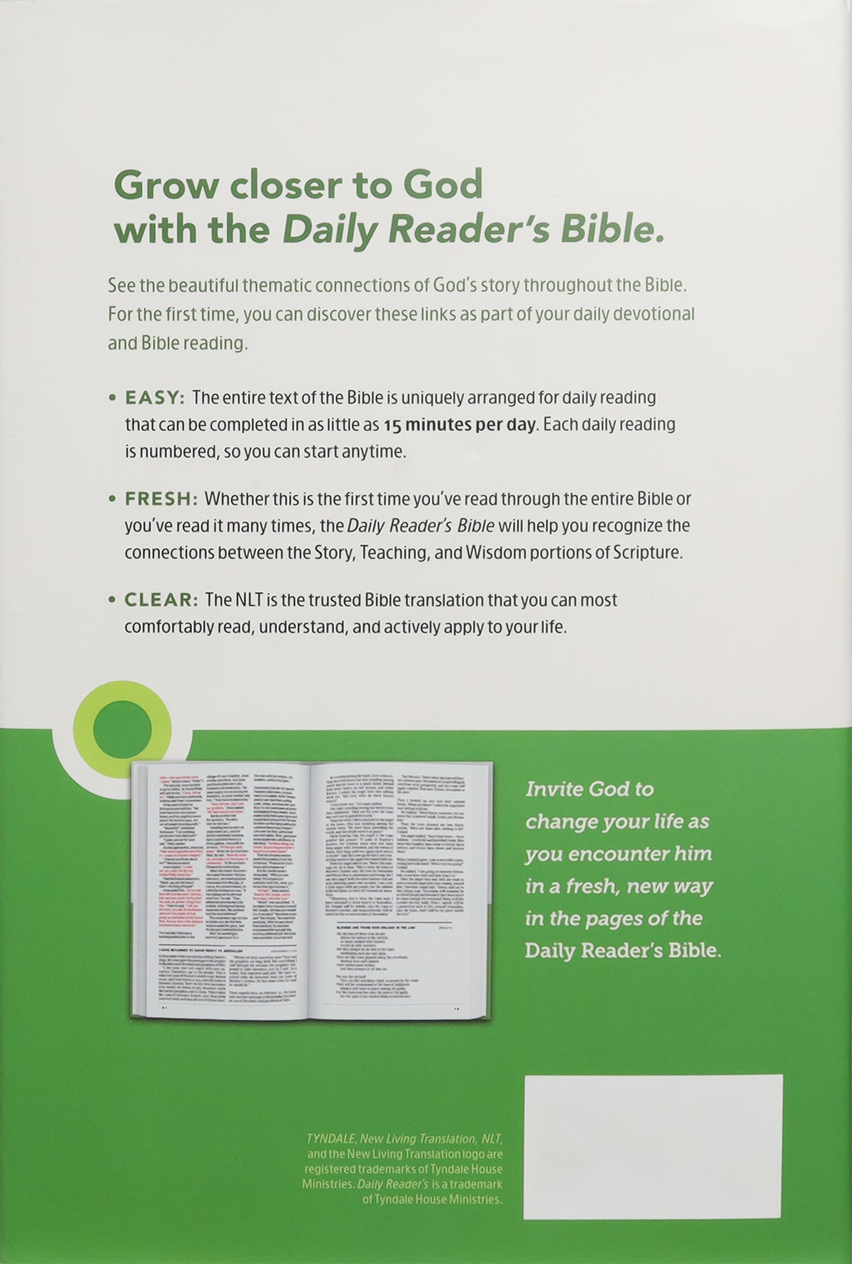 NLT Daily Reader's Bible (Red Letter Edition)