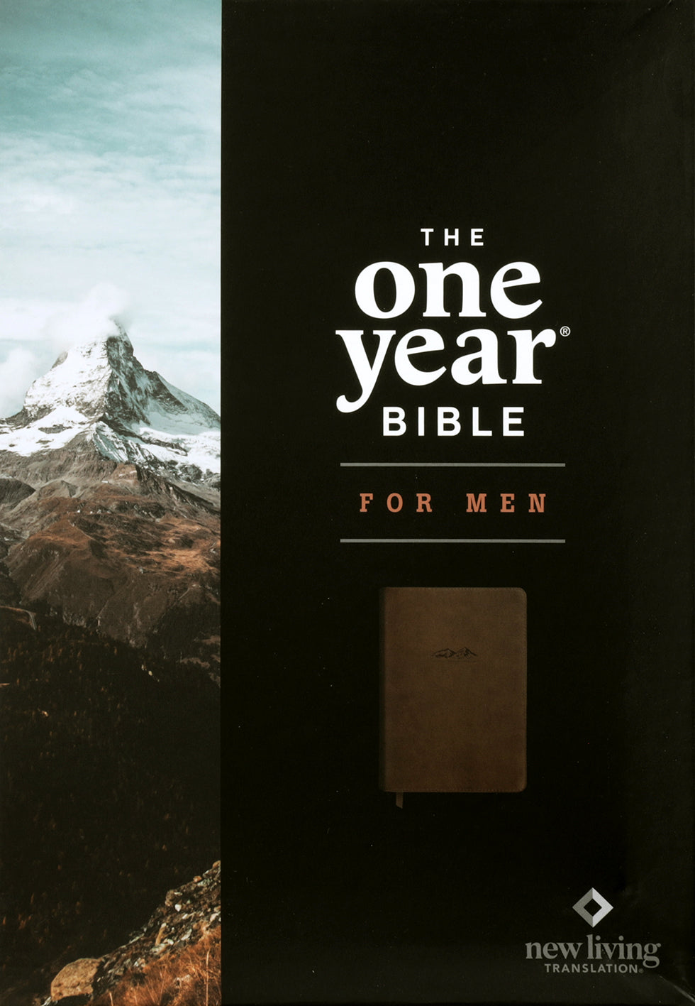 NLT The One Year Bible for Men, Rustic Brown Mountain