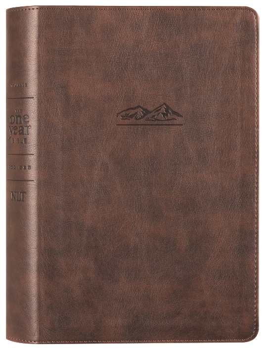 NLT The One Year Bible for Men, Rustic Brown Mountain