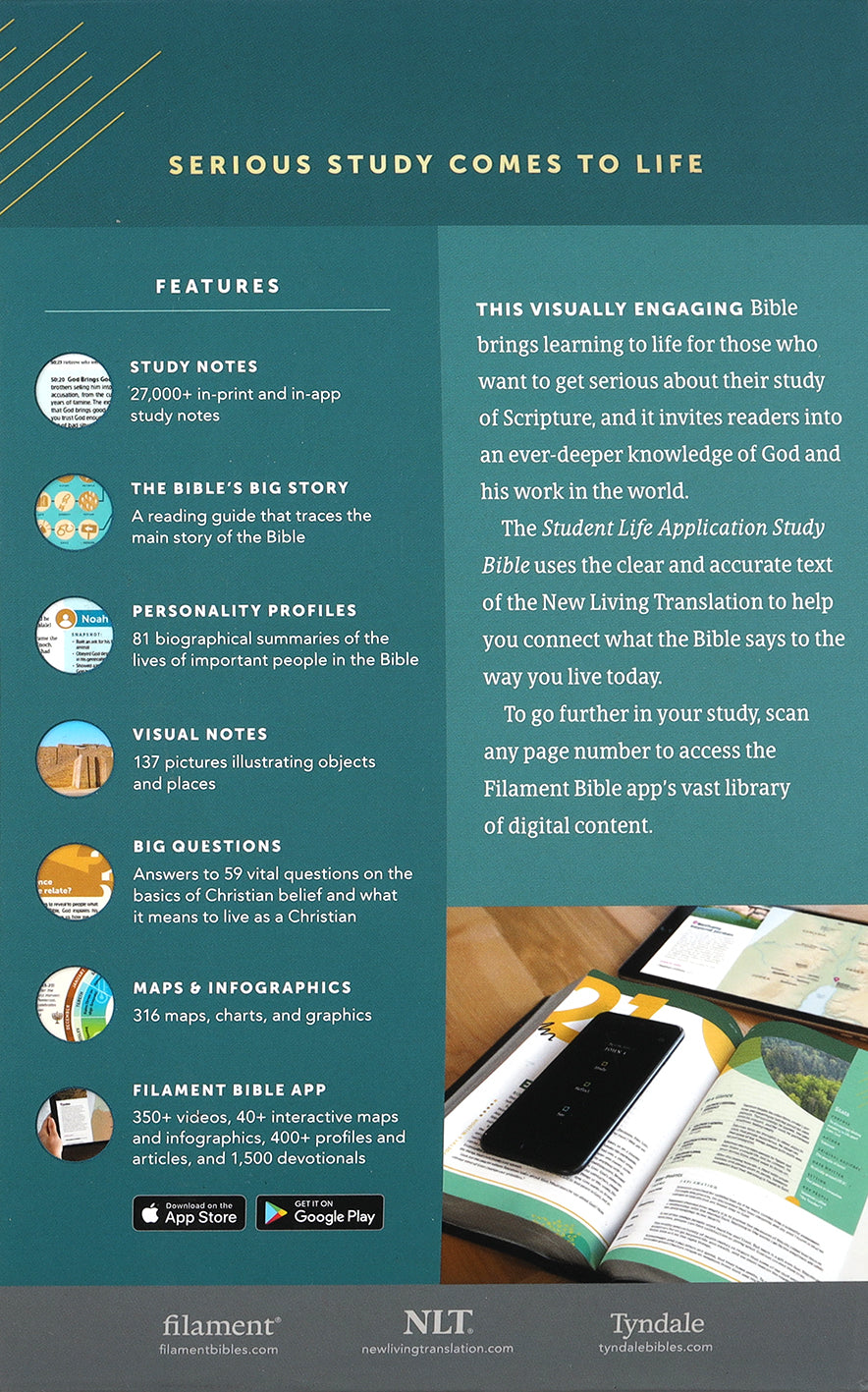 NLT Student Life Application Study Bible Filament Enabled Edition (Red Letter Edition)