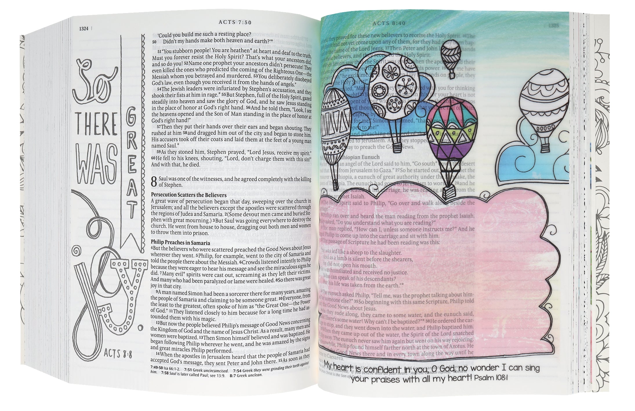 NLT Inspire Praise Bible Purple Garden