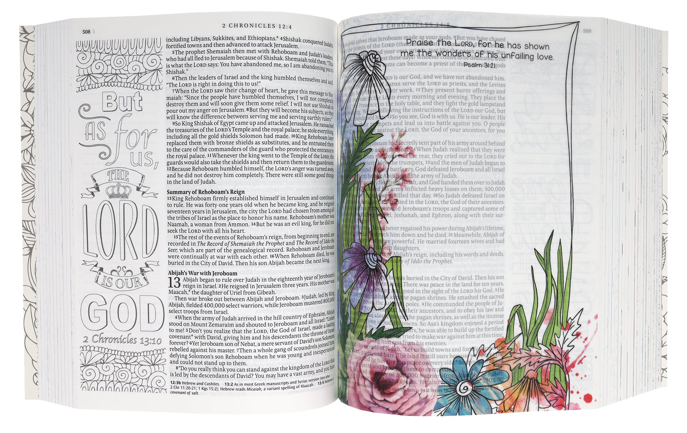NLT Inspire Praise Bible Purple Garden