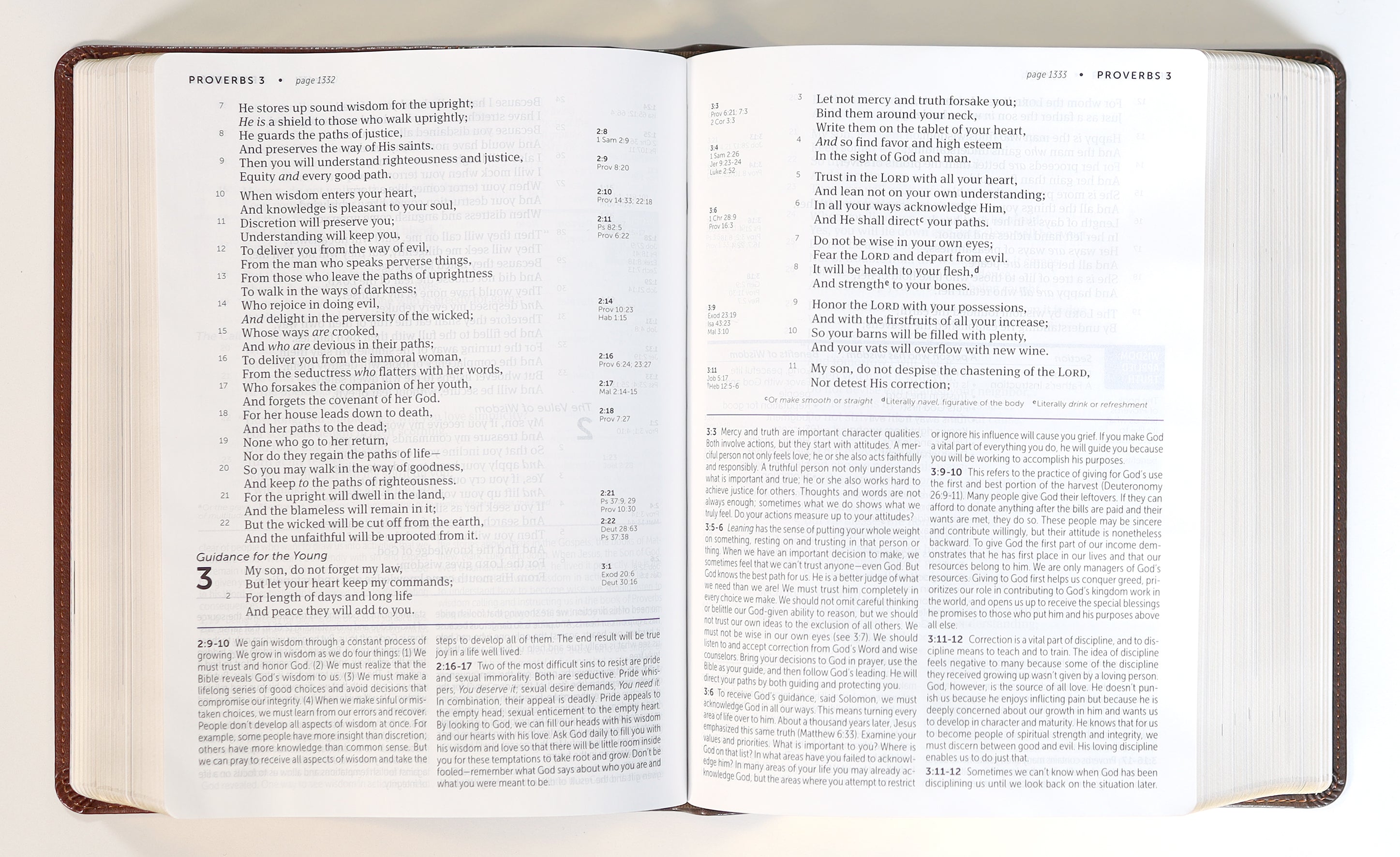 NKJV Life Application Study Bible 3rd Edition Large Print Brown/Mahogany (Red Letter Edition)
