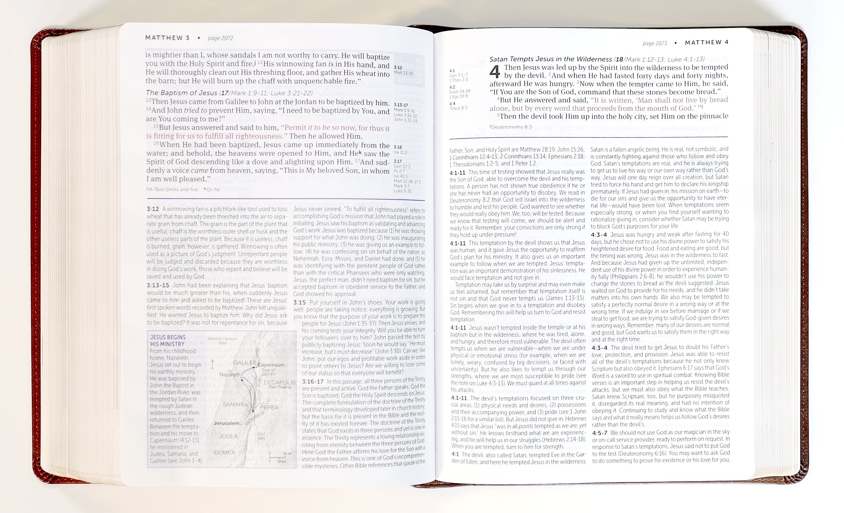 NKJV Life Application Study Bible 3rd Edition Large Print Brown/Mahogany (Red Letter Edition)