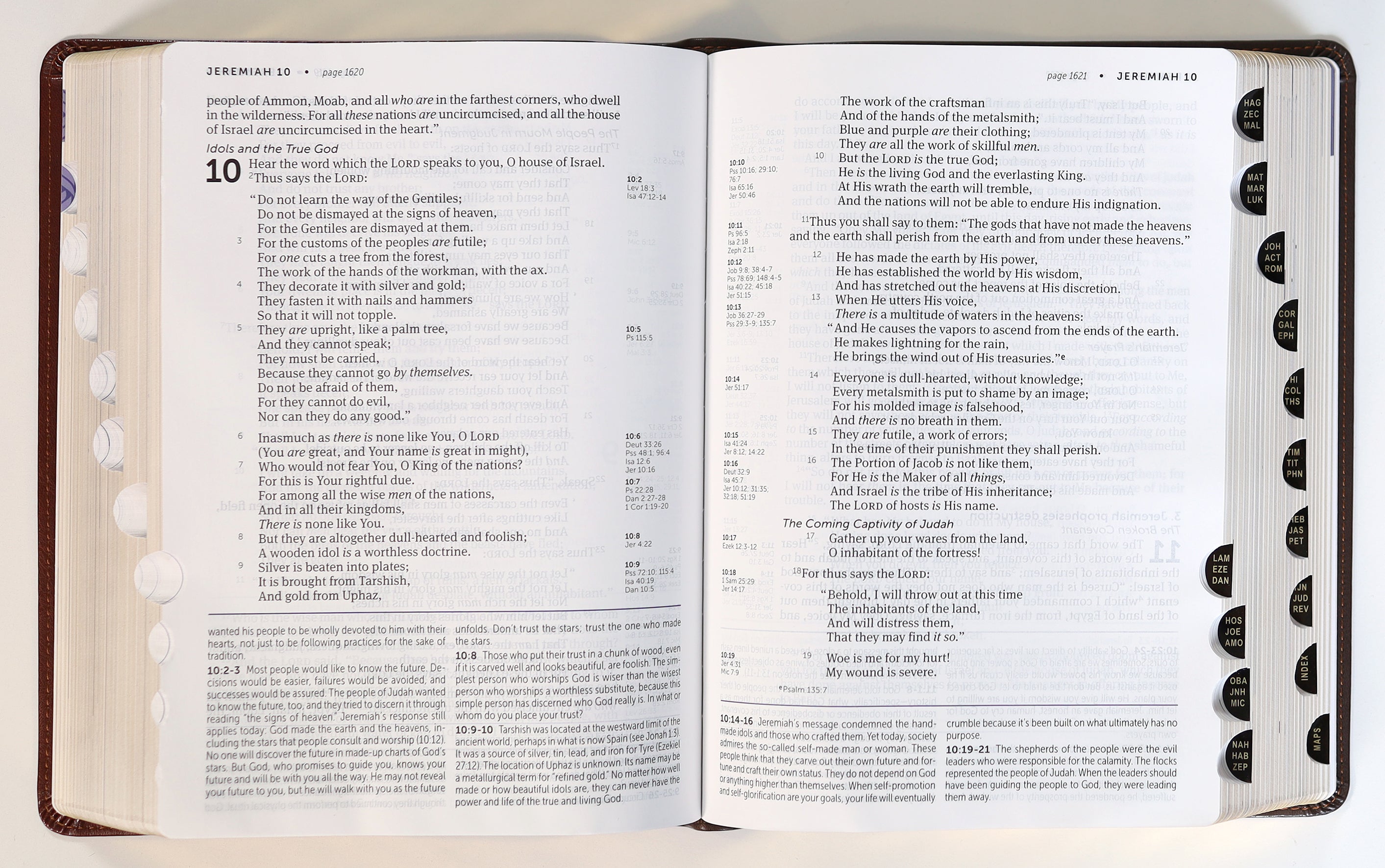 NKJV Life Application Study Bible 3rd Edition Large Print Brown/Mahogany Indexed (Red Letter Edition)