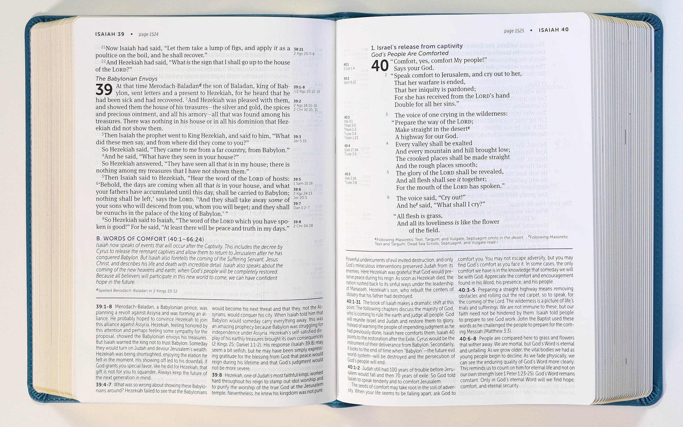 NKJV Life Application Study Bible 3rd Edition Large Print Teal Blue (Red Letter Edition)