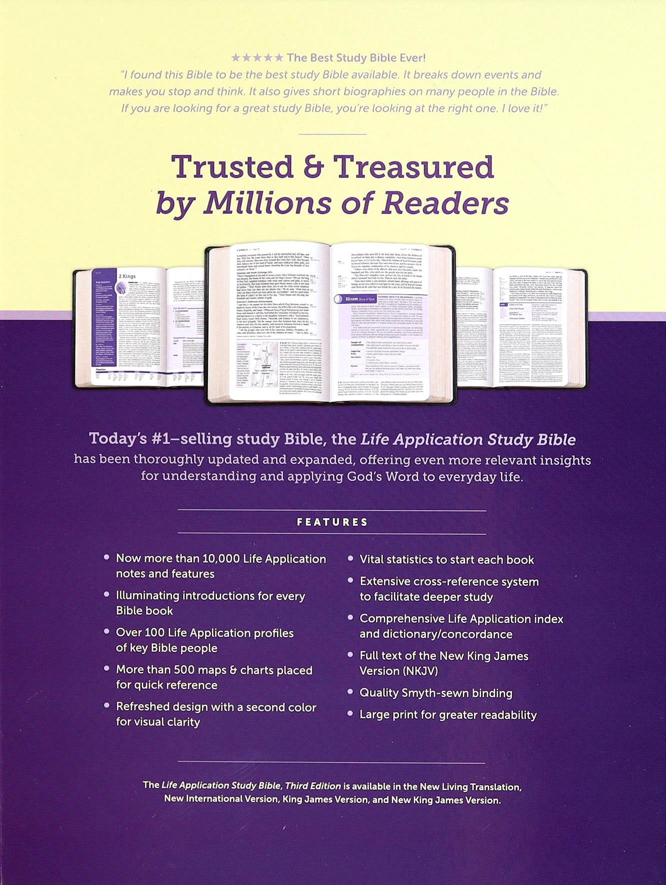 NKJV Life Application Study Bible 3rd Edition Large Print Black (Red Letter Edition)