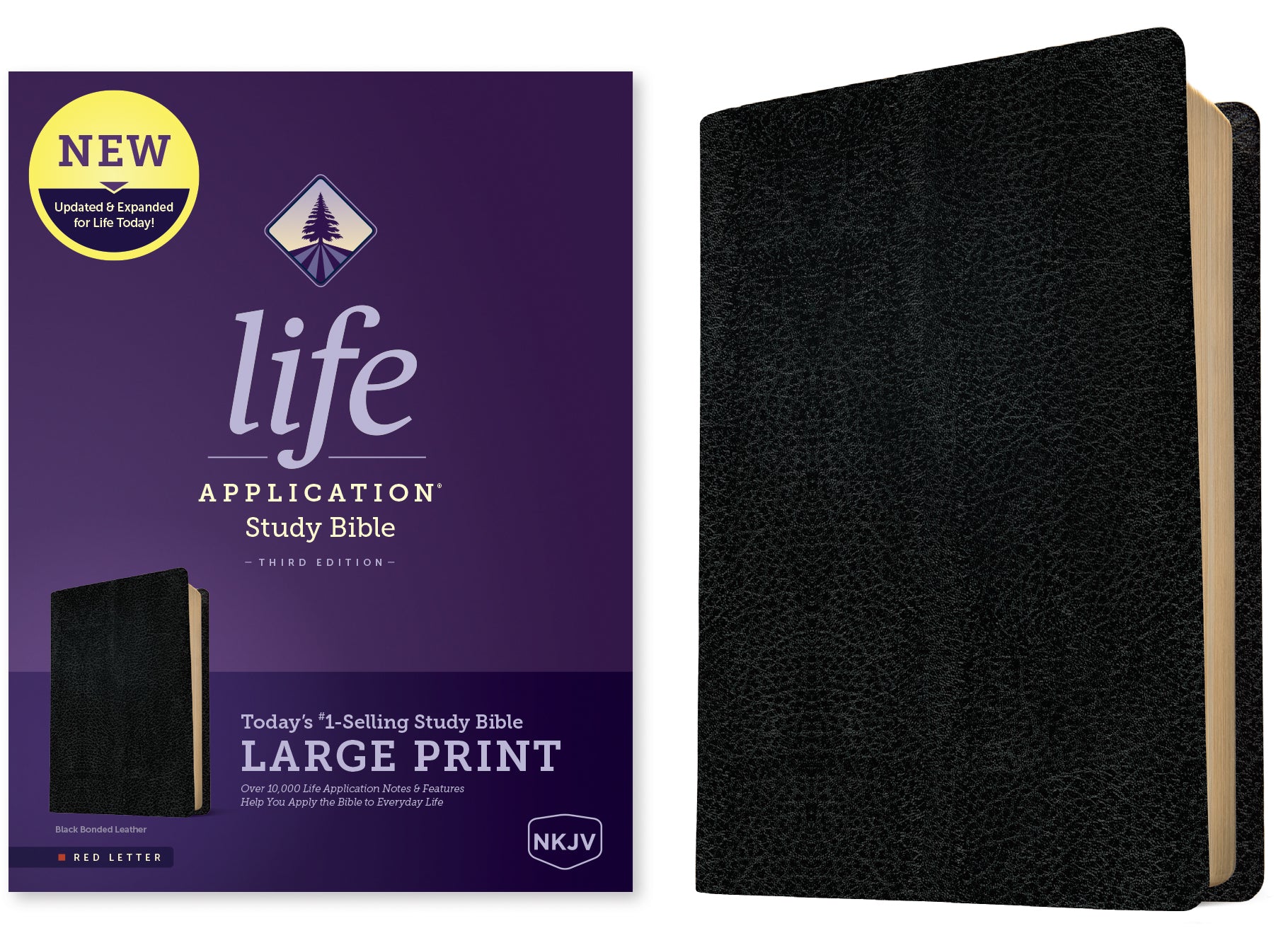 NKJV Life Application Study Bible 3rd Edition Large Print Black (Red Letter Edition)