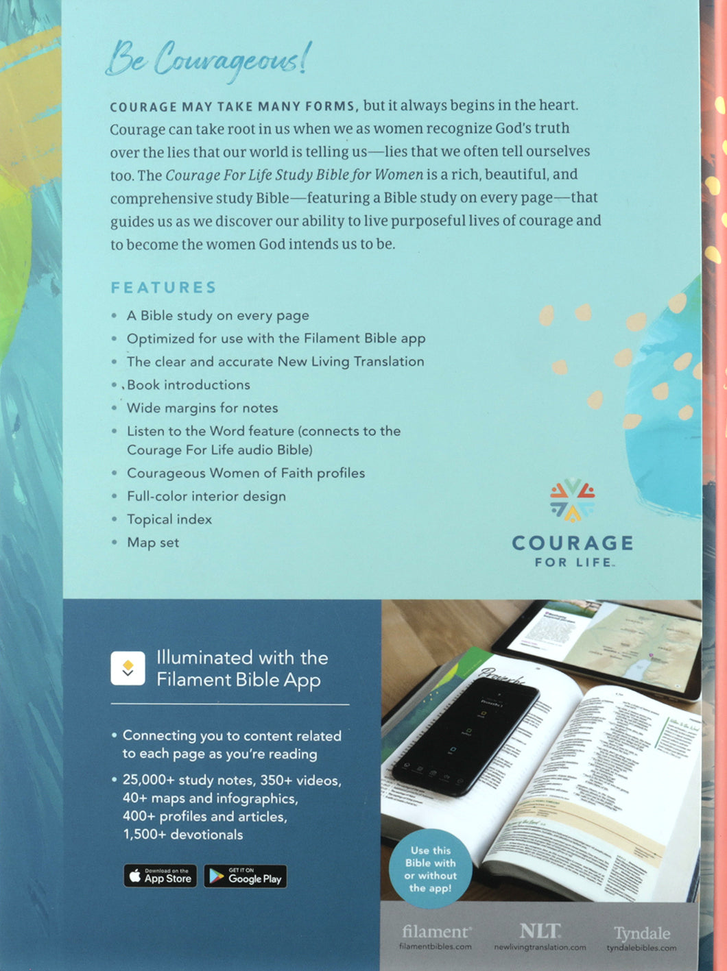 NLT Courage For Life Study Bible For Women Filament-Enabled Edition