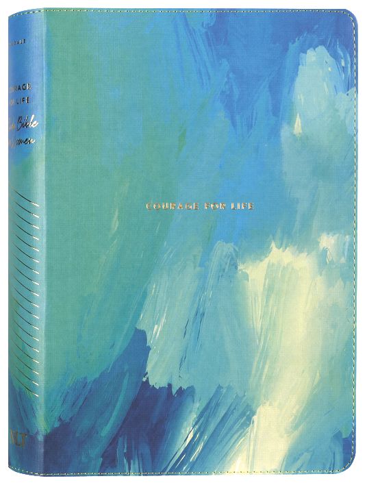 NLT Courage For Life Study Bible For Women Filament-Enabled Edition Brushed Aqua Blue