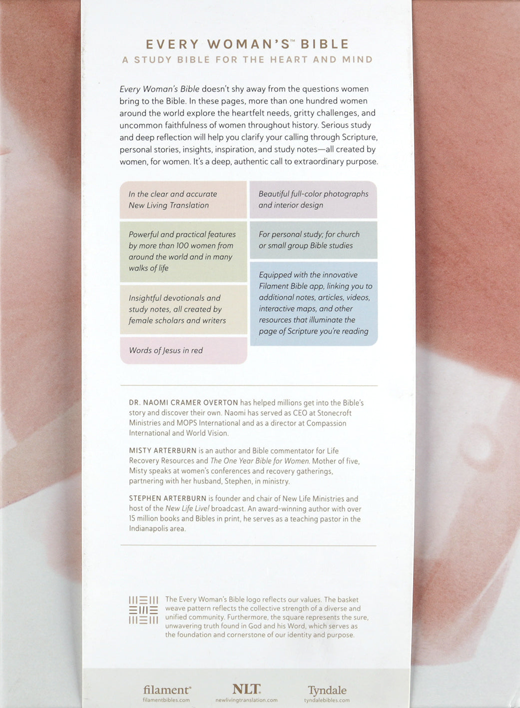 NLT Every Woman’s Bible Filament Enables Soft Gold (Red Letter Edition)