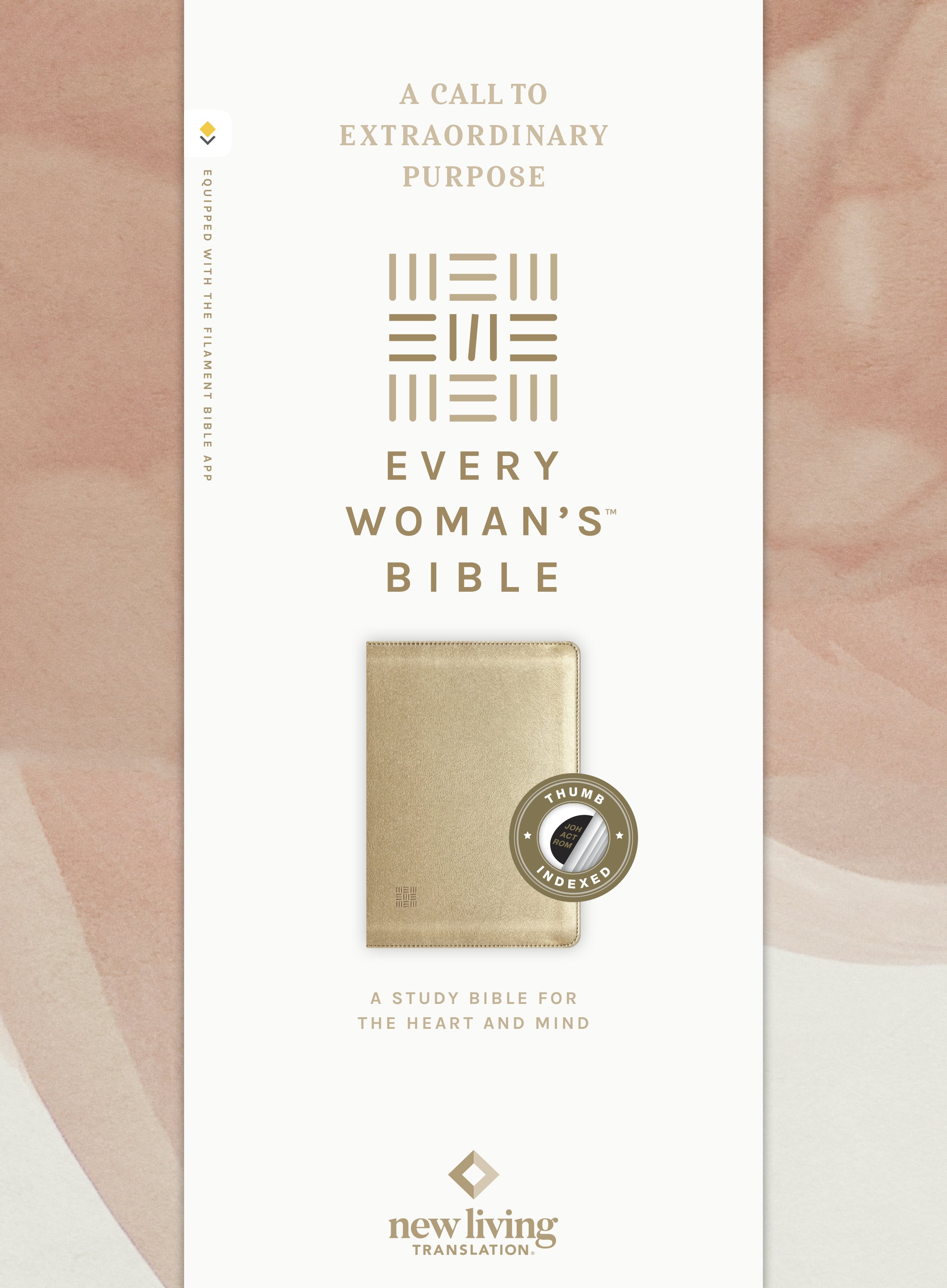 NLT Every Woman’s Bible Filament Enabled Soft Gold Indexed (Red Letter Edition)