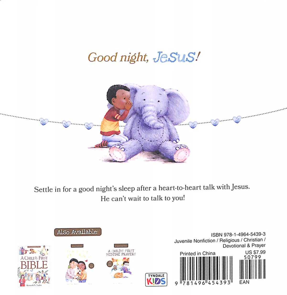 Sleepyhead Prayer: A Heart-To-Heart Talk With Jesus (A Child's First Bible Series)