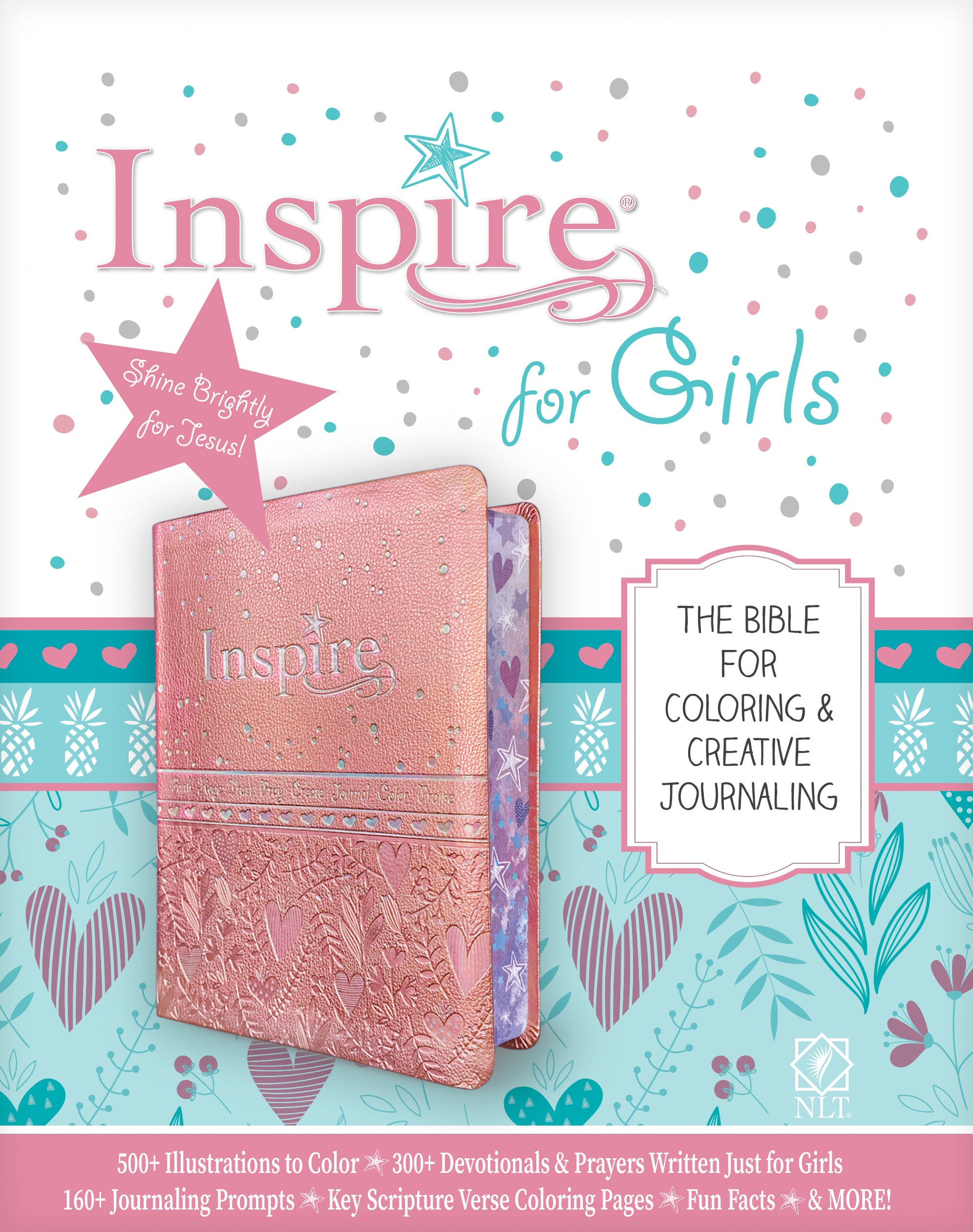 NLT Inspire Bible For Girls Pink