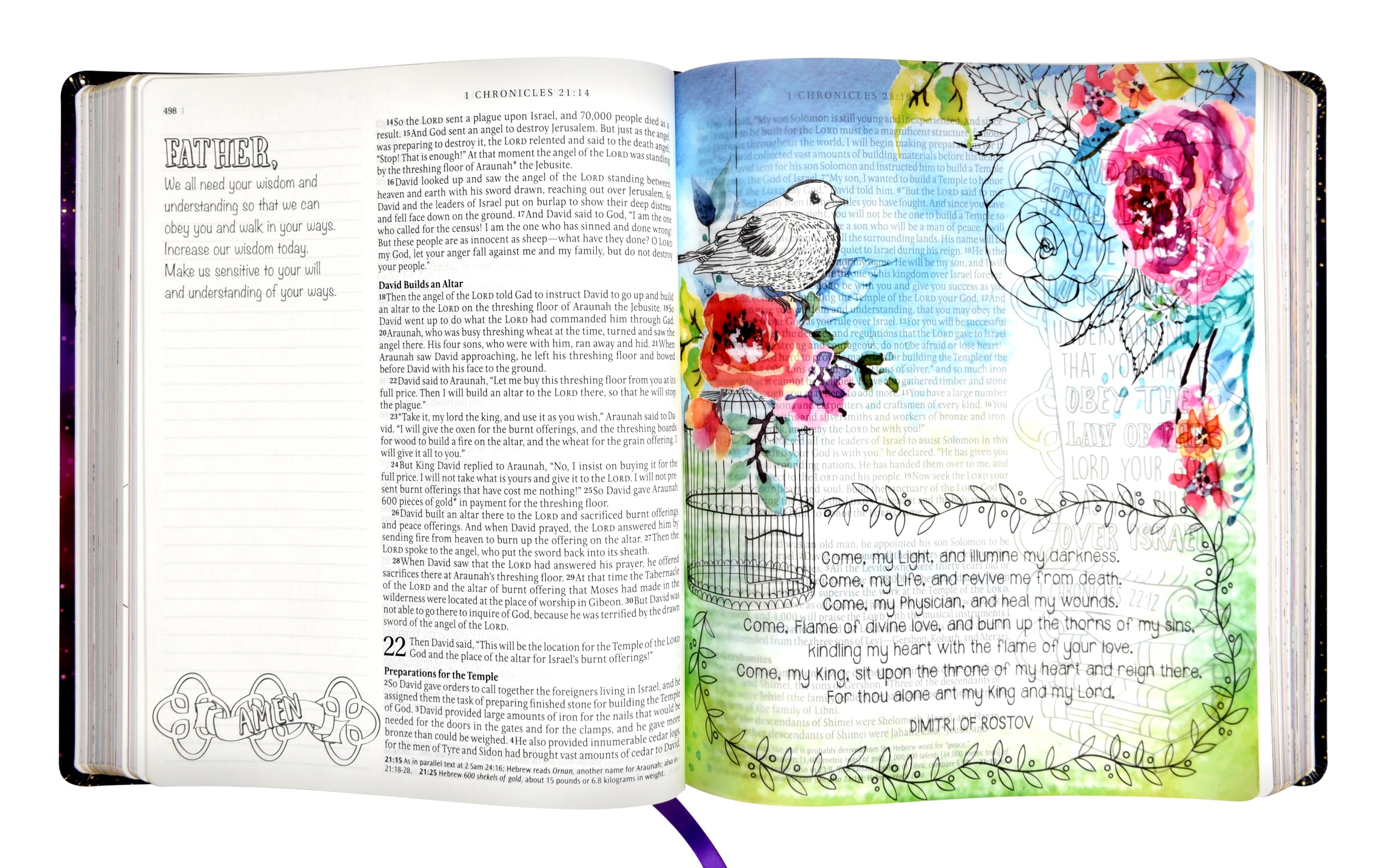 NLT Inspire Prayer Bible Giant Print Purple
