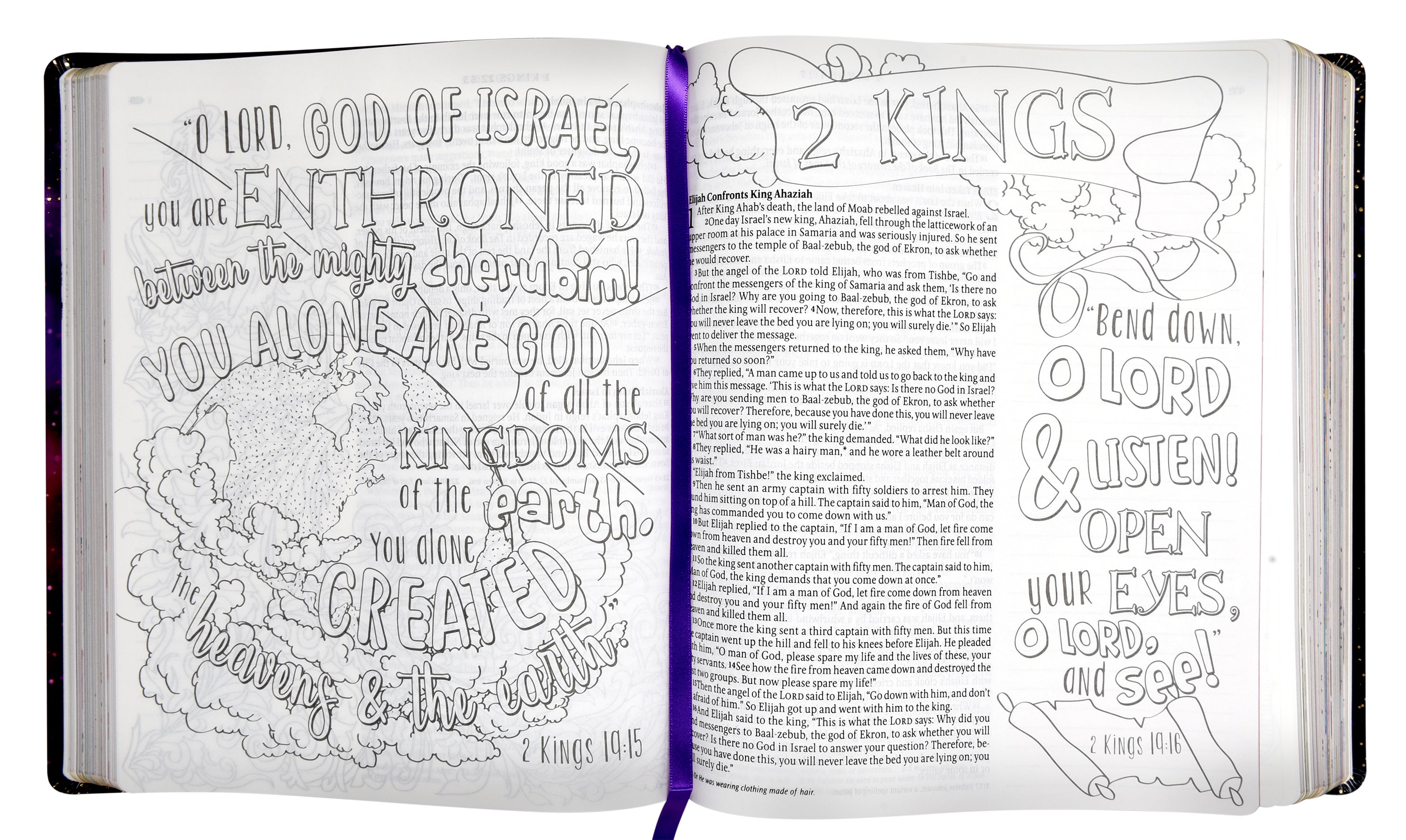 NLT Inspire Prayer Bible Giant Print Purple