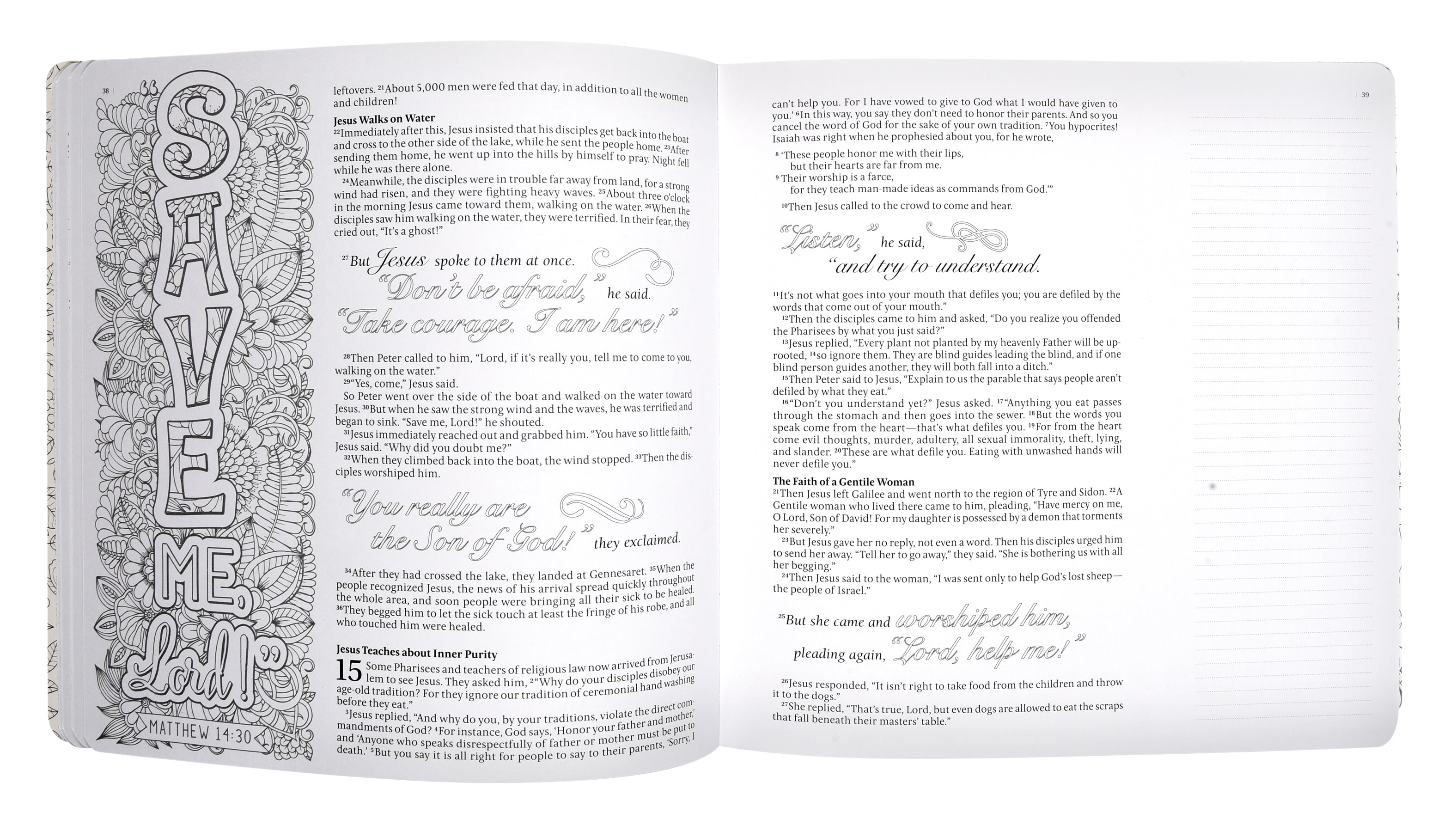 NLT Inspire Matthew & Mark Coloring & Creative Journaling
