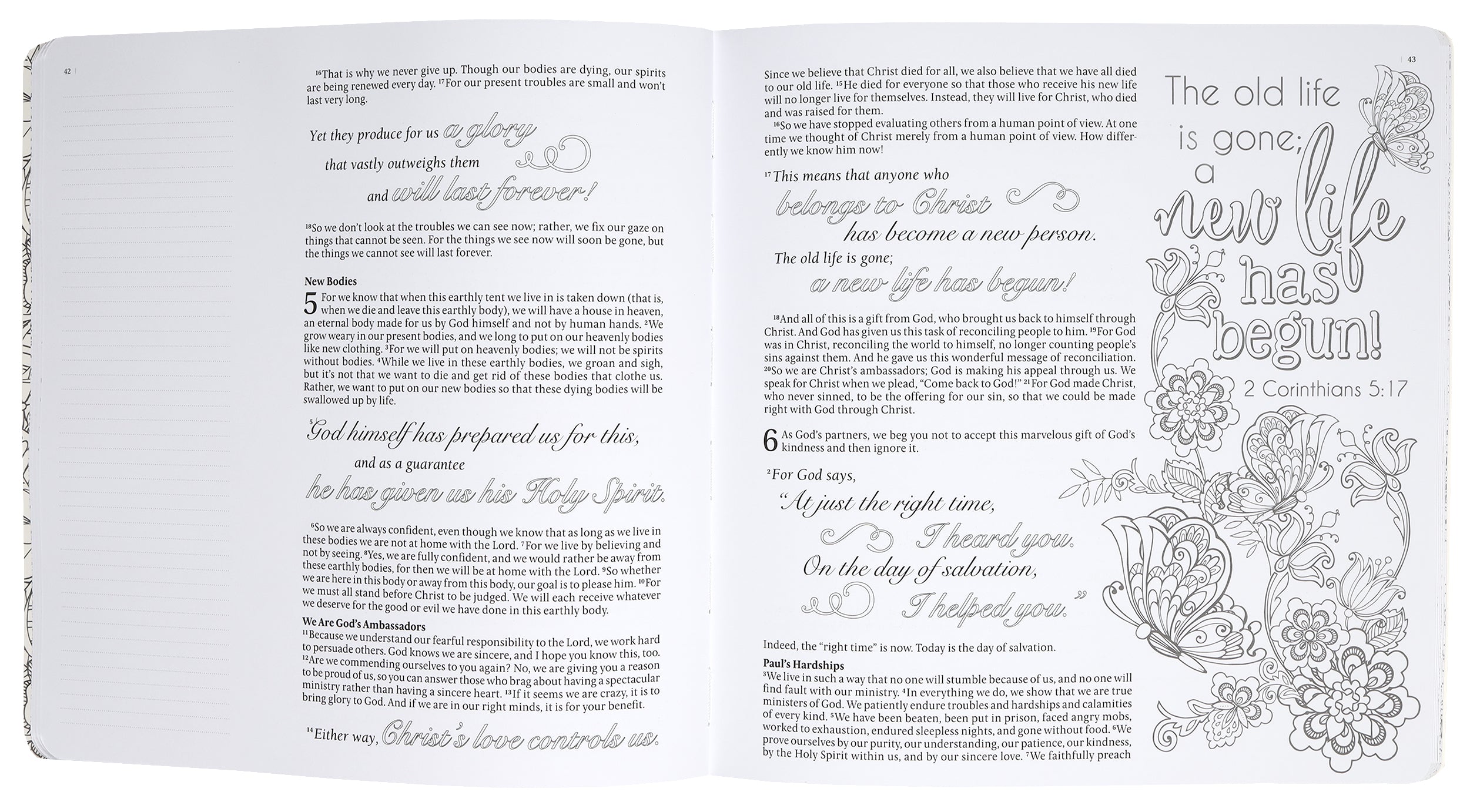 NLT Inspire 1 Corinthians - 2 Thessalonians Coloring and Creative Journaling