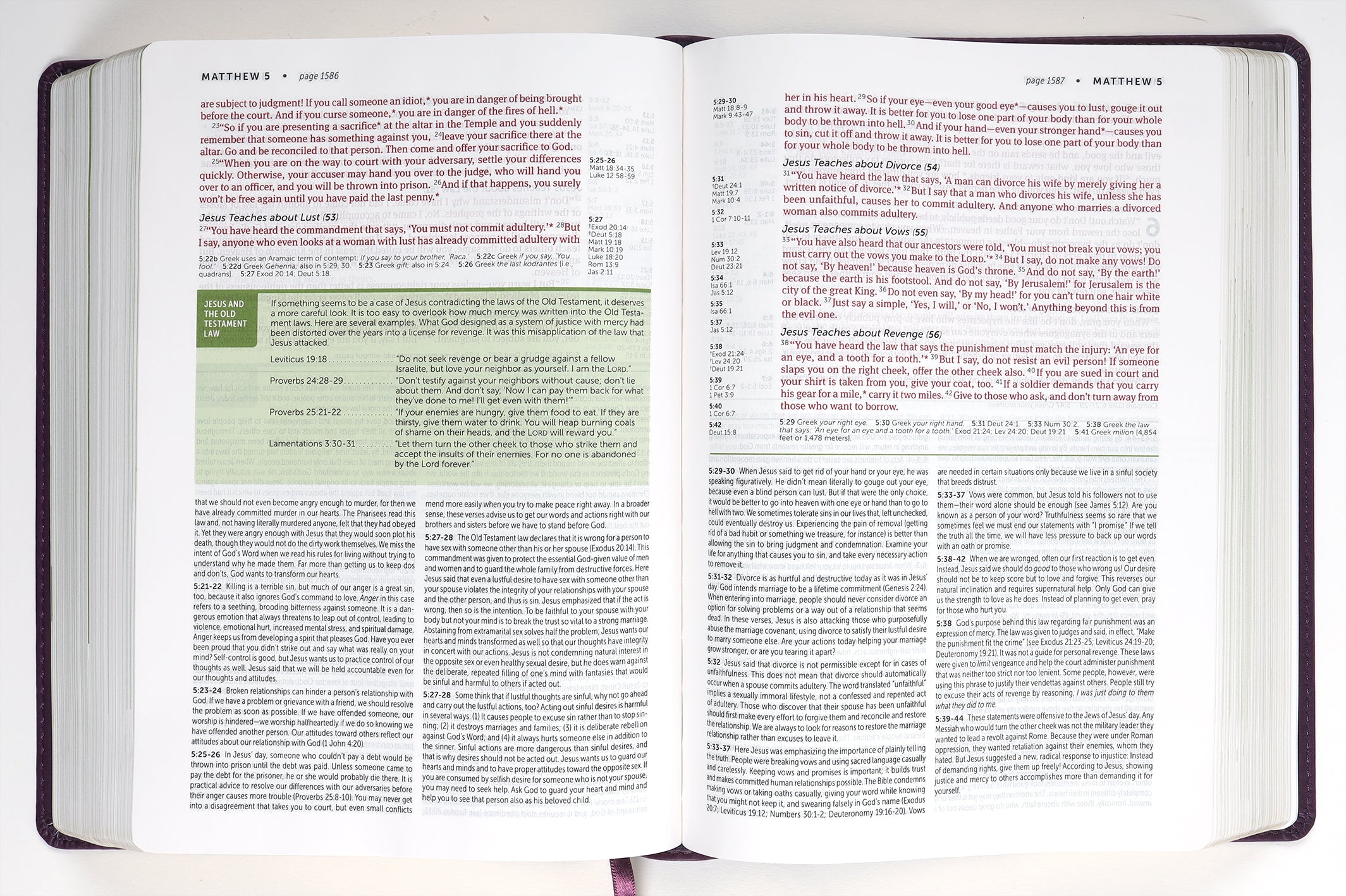 NLT Life Application Study Bible Purple (Red Letter Edition) (3rd Edition)