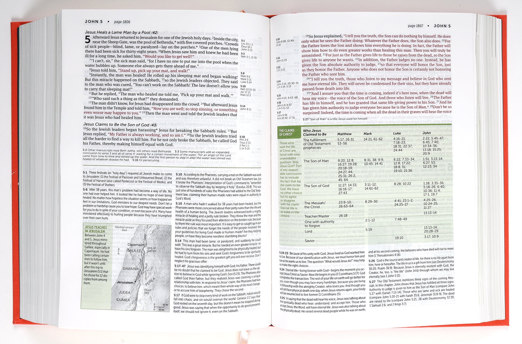 NLT Life Application Study Bible Coral (Red Letter Edition) (3rd Edition)