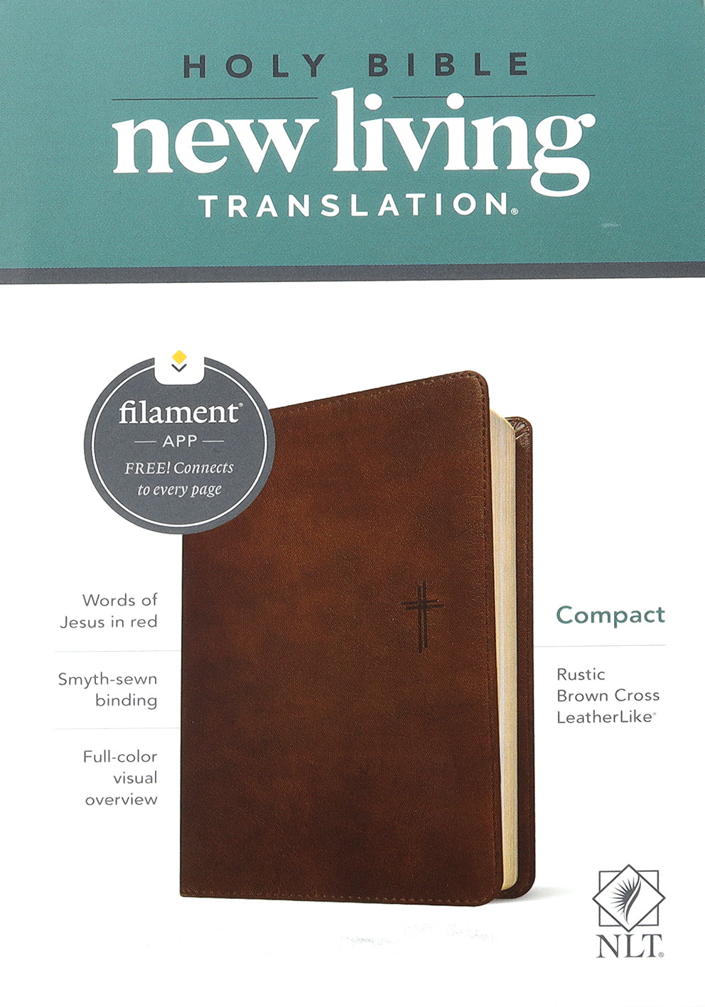 NLT Compact Bible Filament Enabled Edition Rustic Brown (Red Letter Edition)